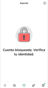 Pantallazo de cuenta de glovo bloqueada