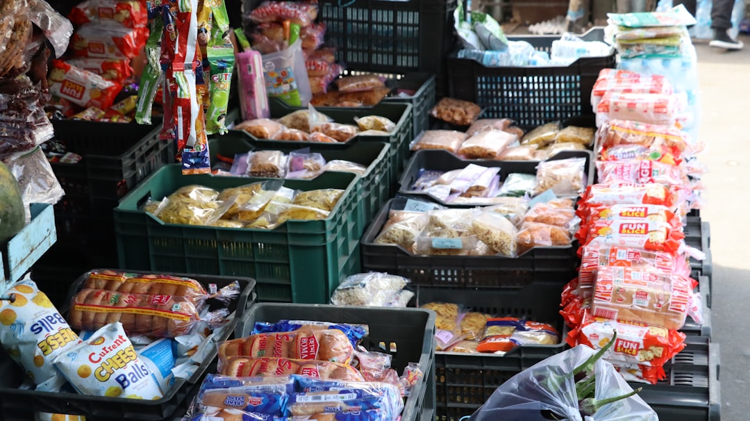A market with a lot of food on display