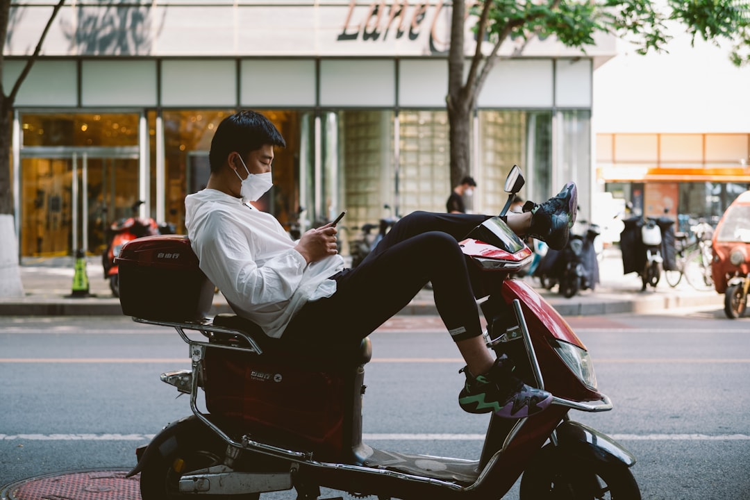 a person on a motorcycle